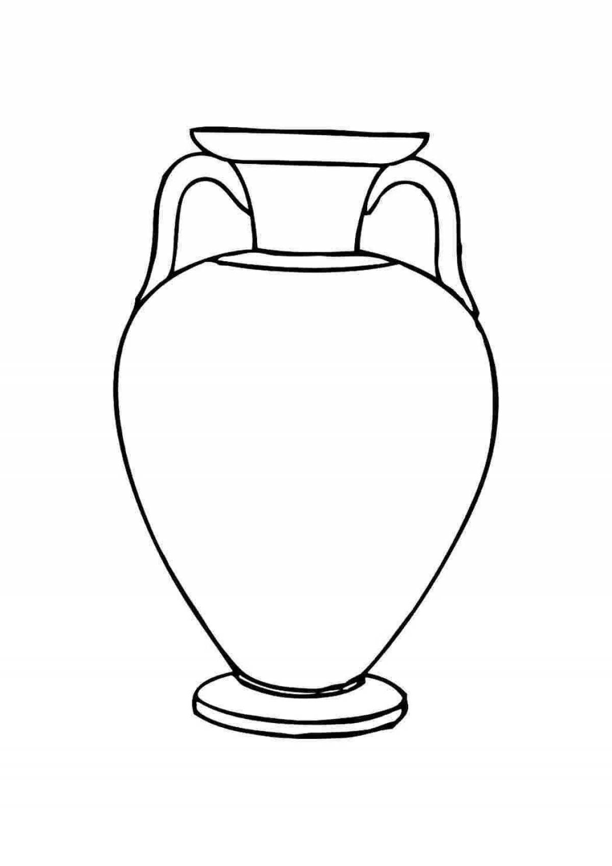 Раскраска художественная греческая ваза