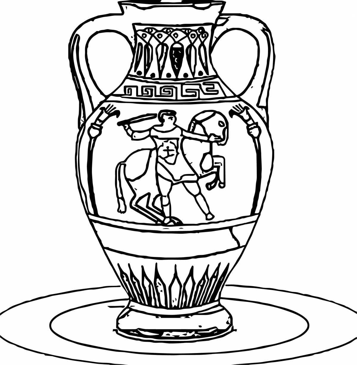 Книжка-раскраска: Египетские вазы