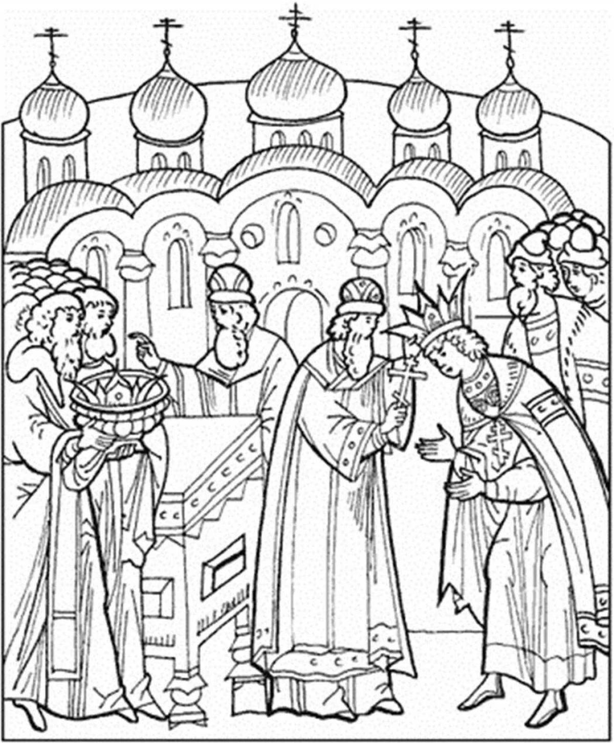 Coloring page grandiose ivan the terrible