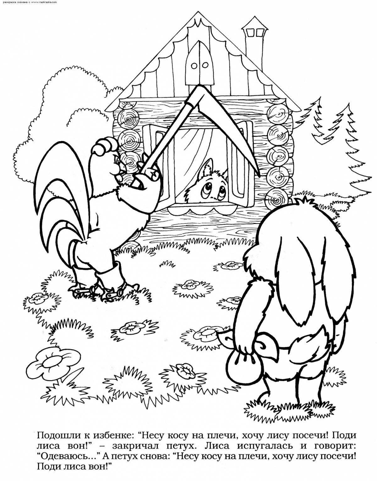 Coloring page wonderful hare hut