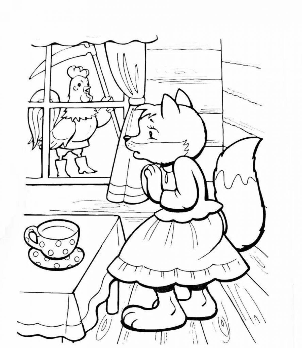 Rampant rabbit hut coloring page