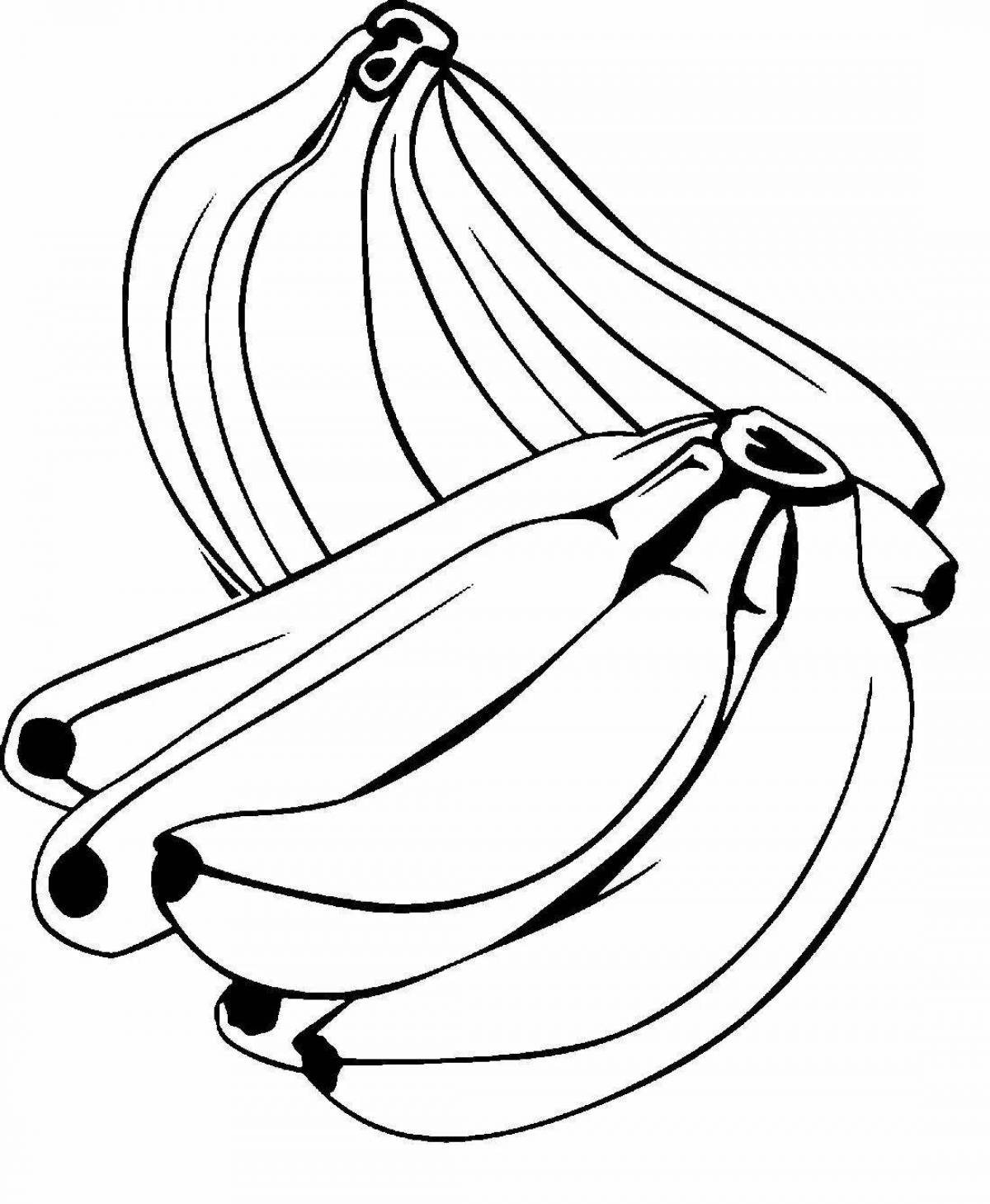 Красочный рисунок банана