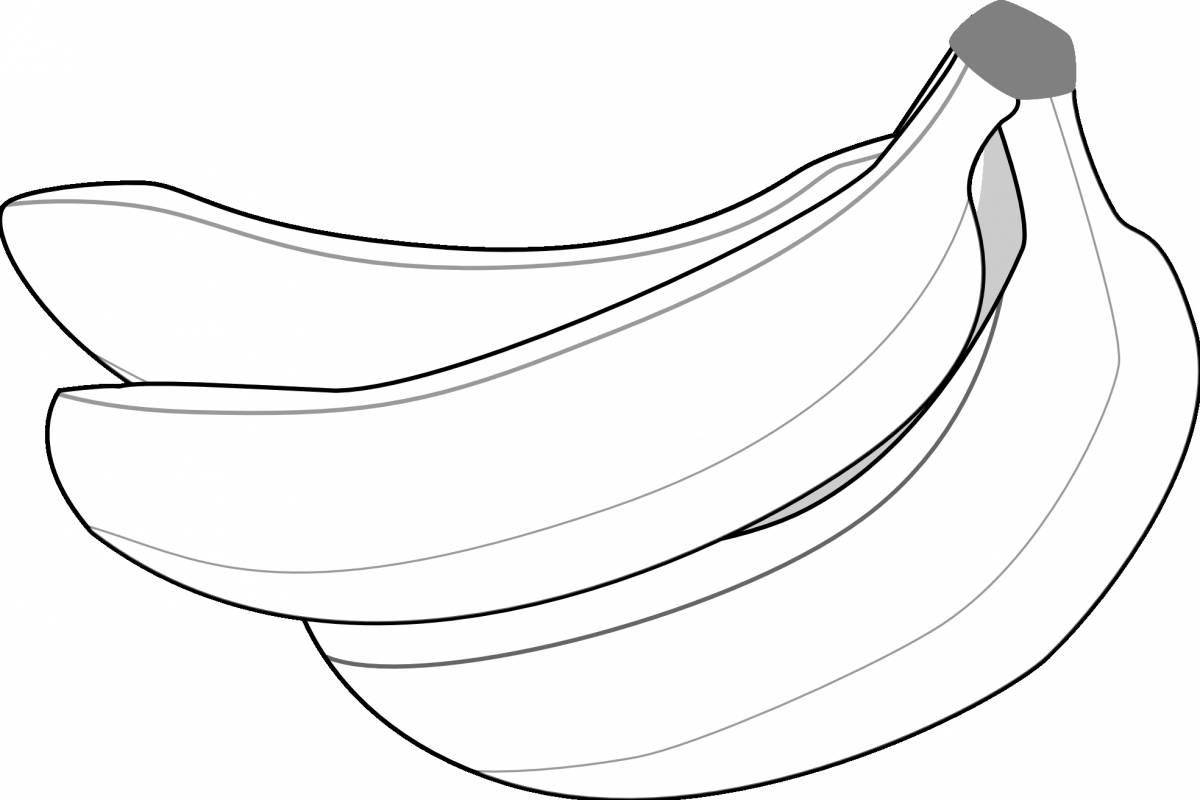 Радостный рисунок банана