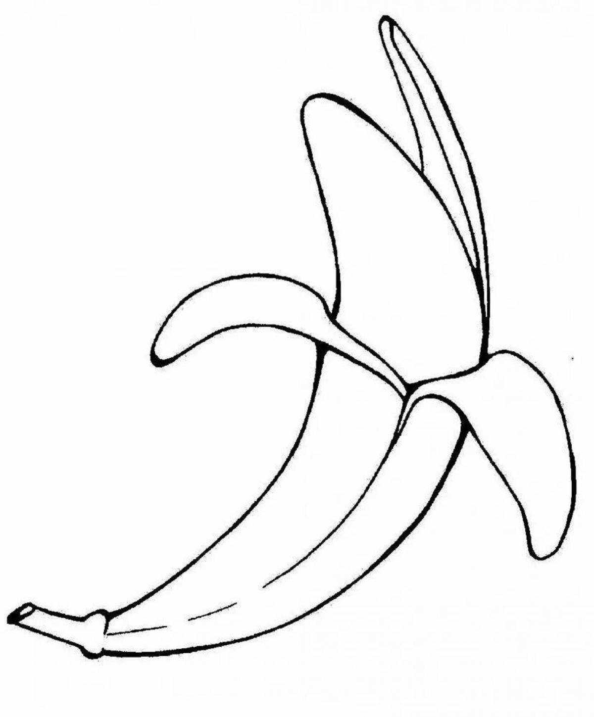 Playful banana drawing