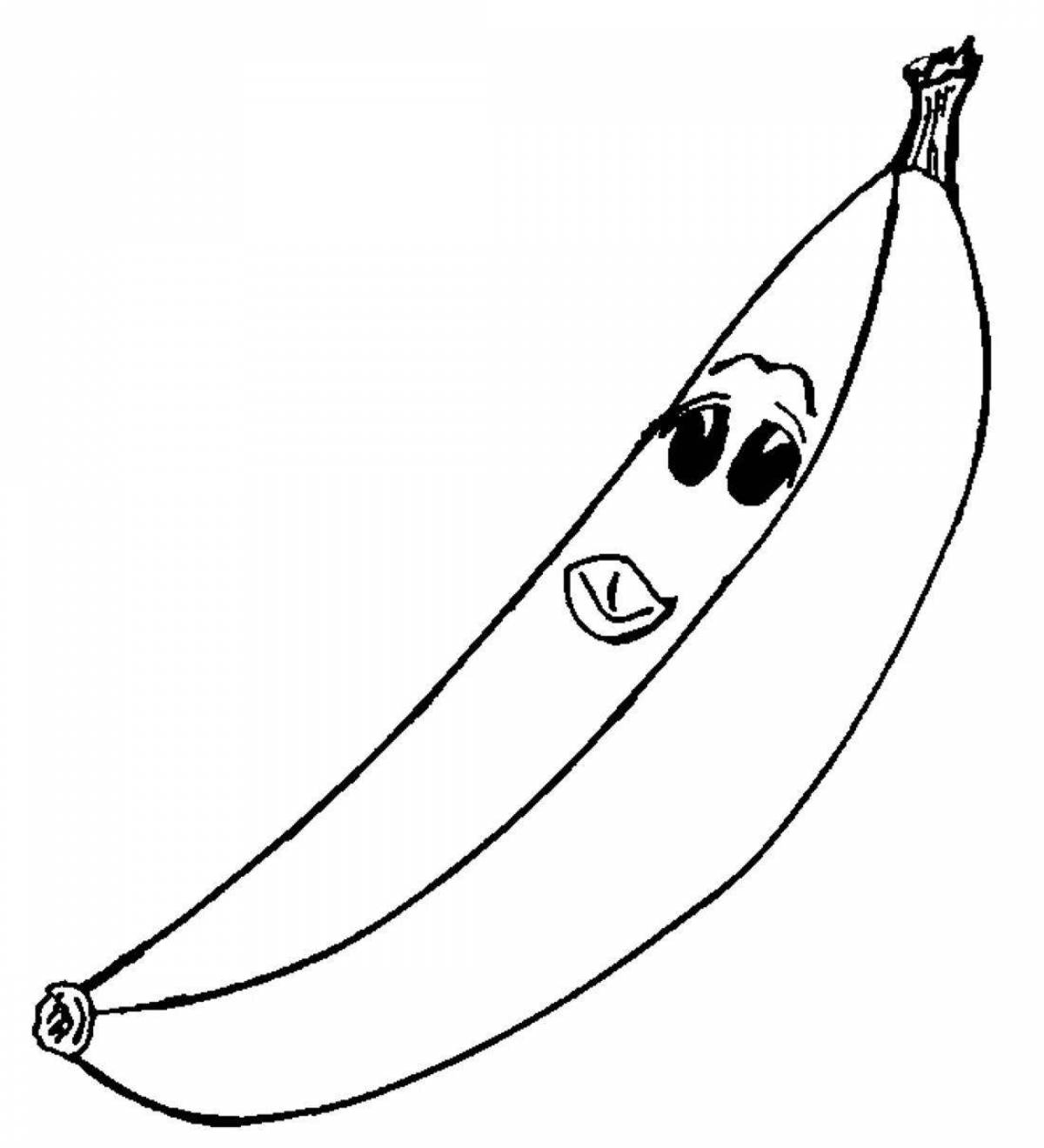 Солнечный банановый рисунок