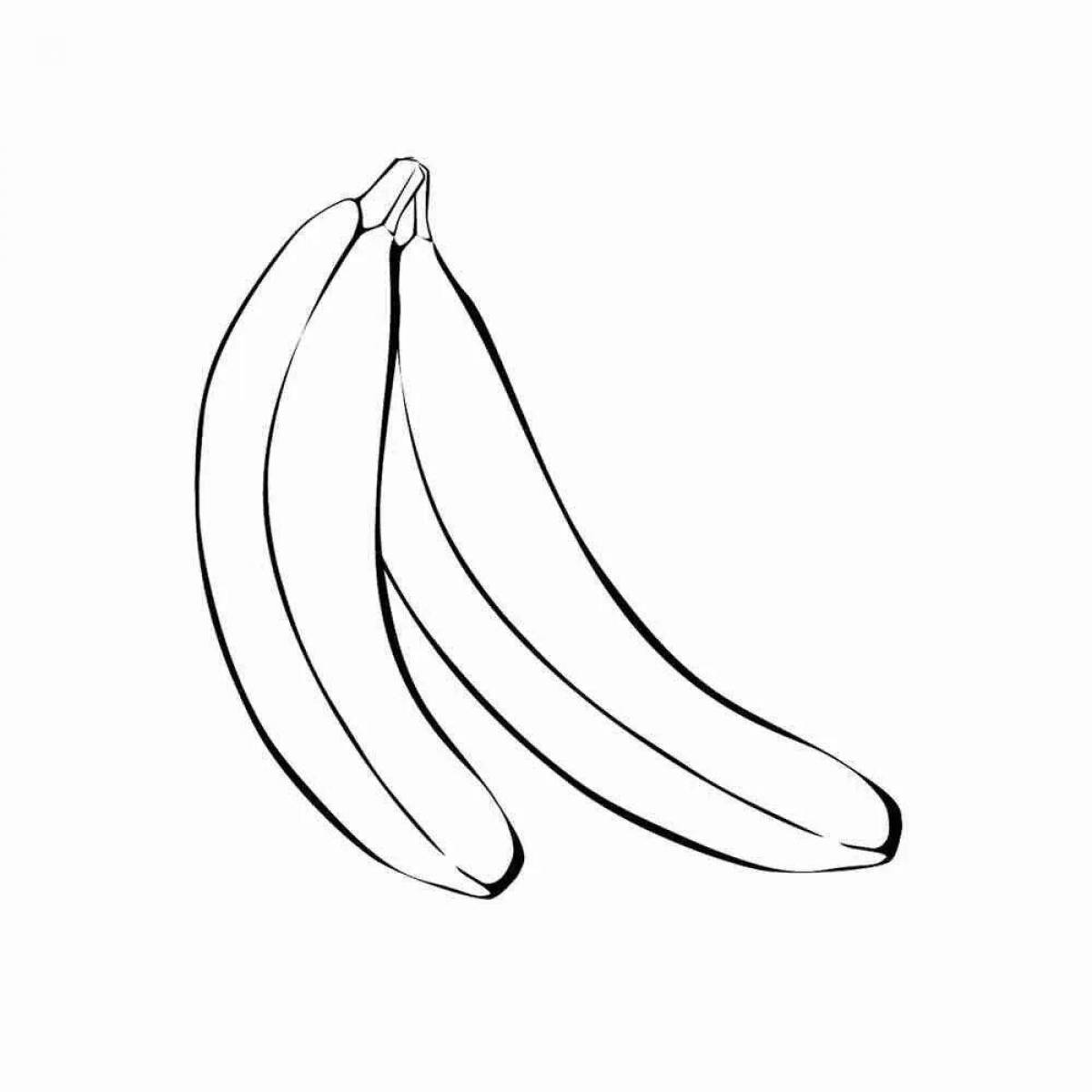 Drawing of a glowing banana