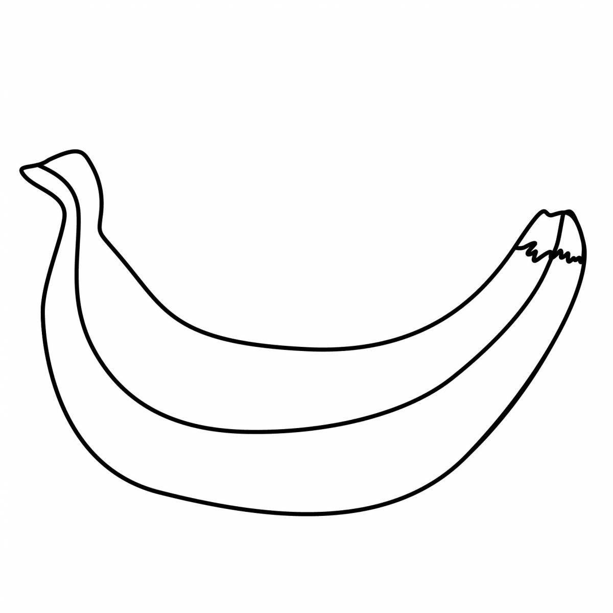 Living drawing of a banana