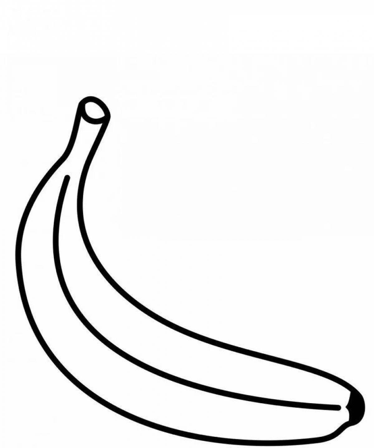 Цветной рисунок банана