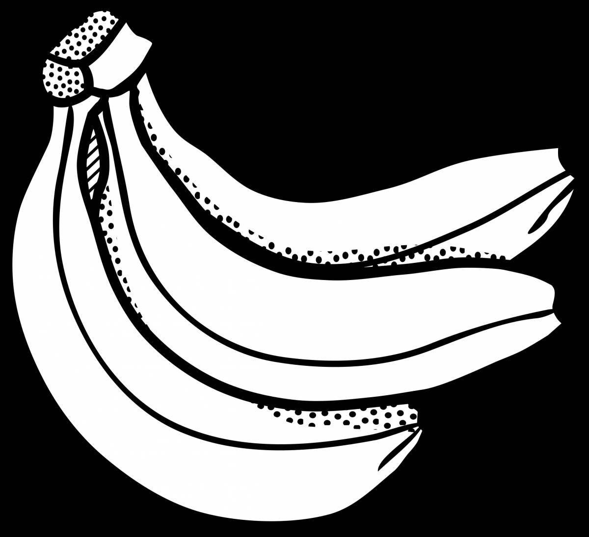 A striking drawing of a banana