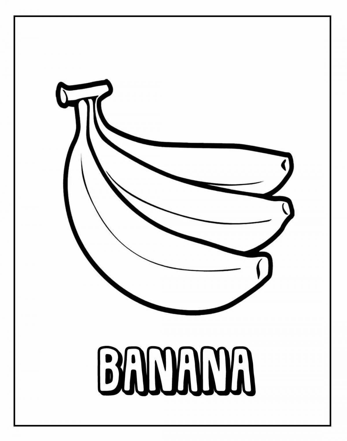 Радостный банановый рисунок