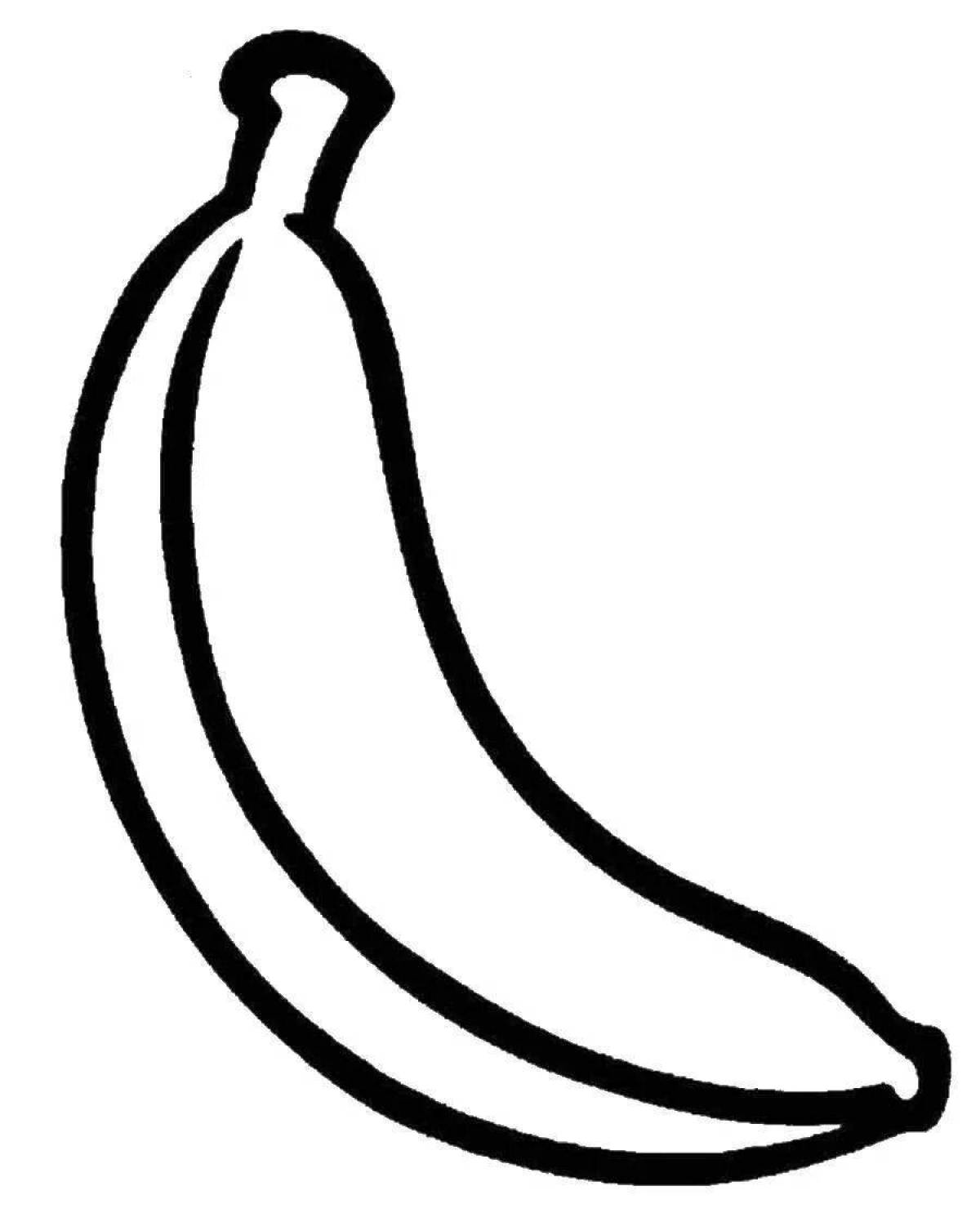 Забавный рисунок банана