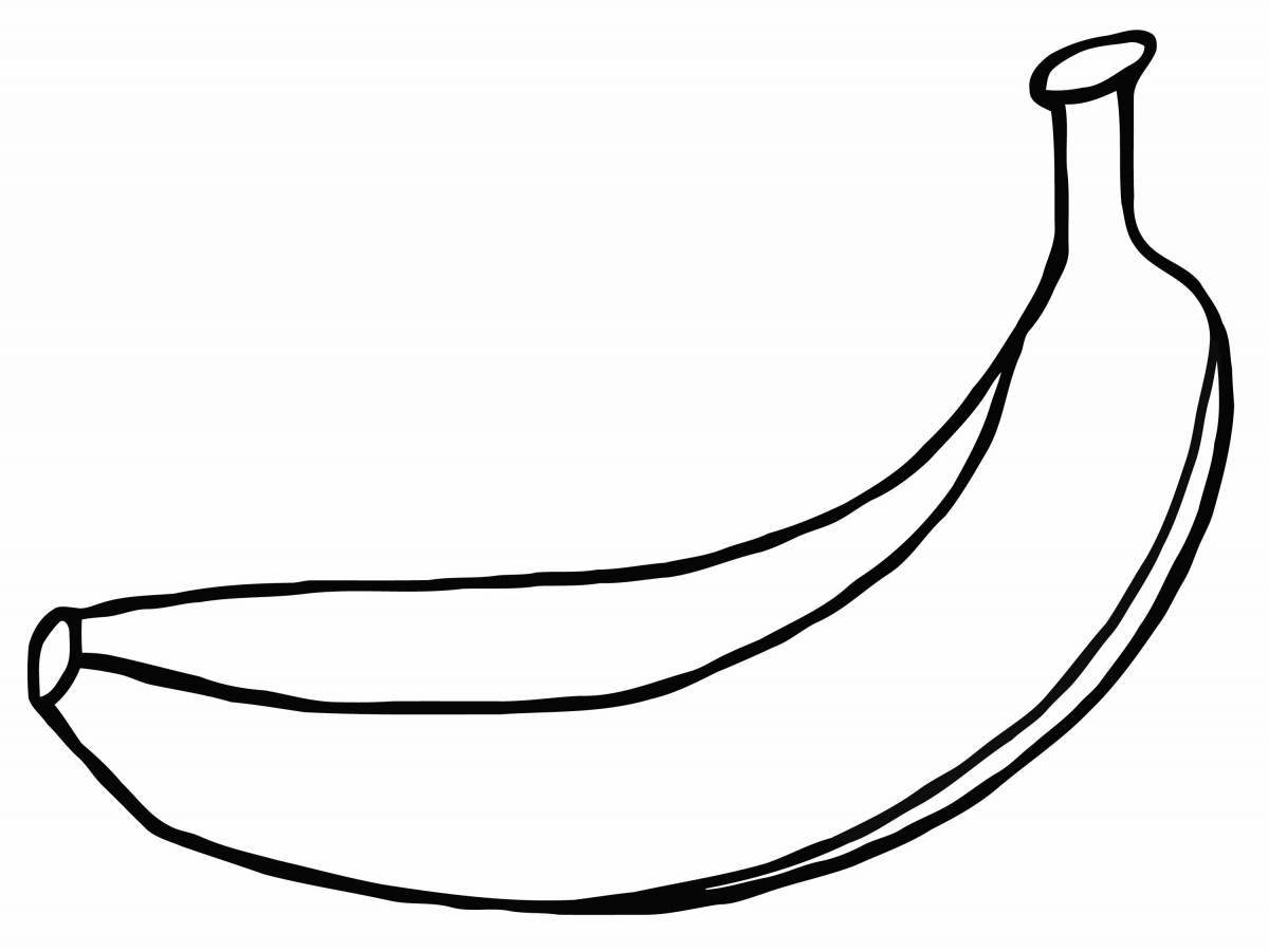 Веселый рисунок банана
