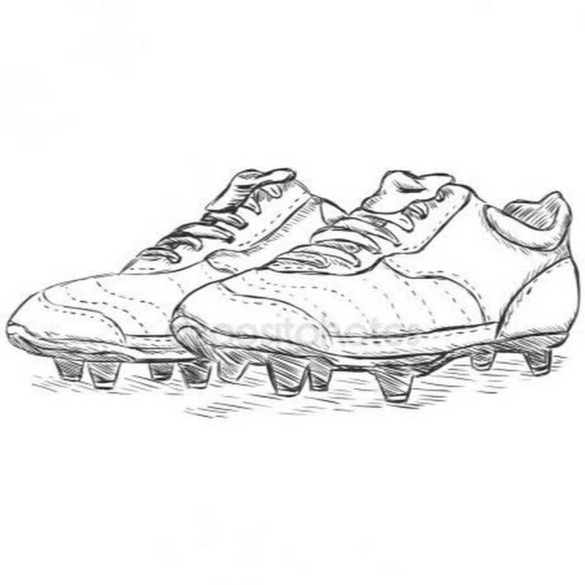 Coloring page dazzling football boots