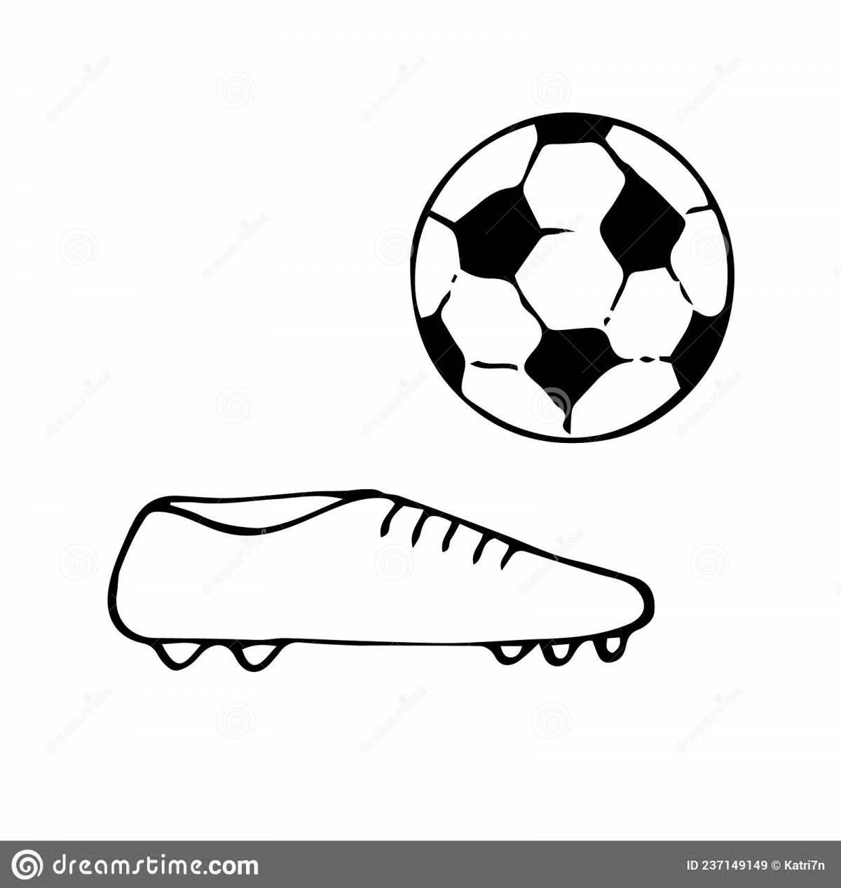 Coloring page playful football boots