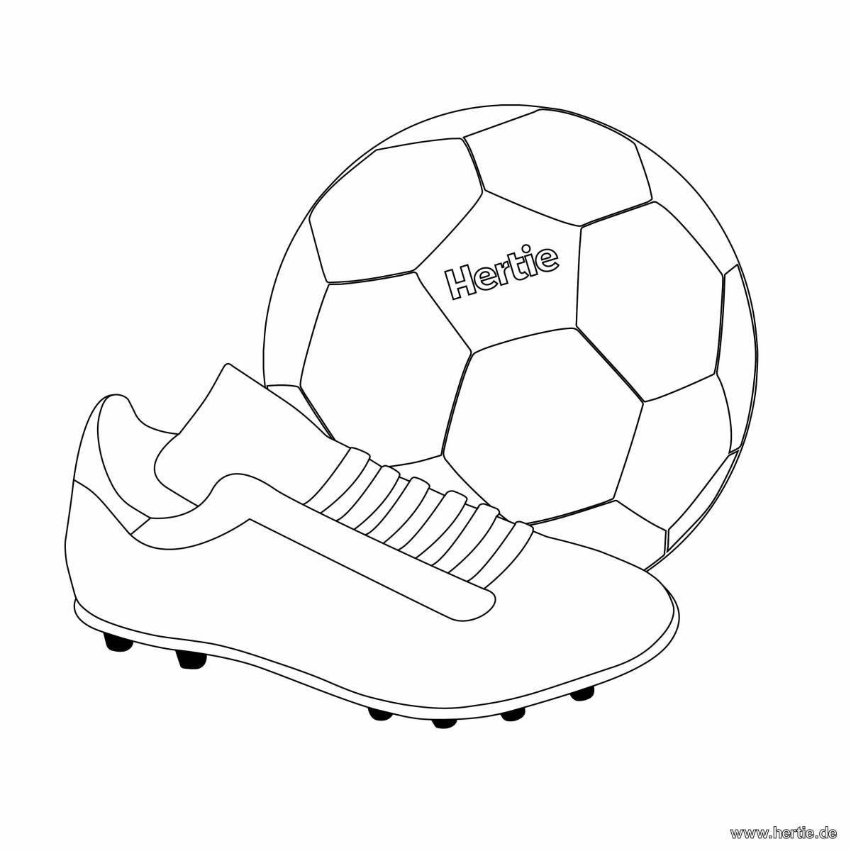 Coloring page joyful football boots