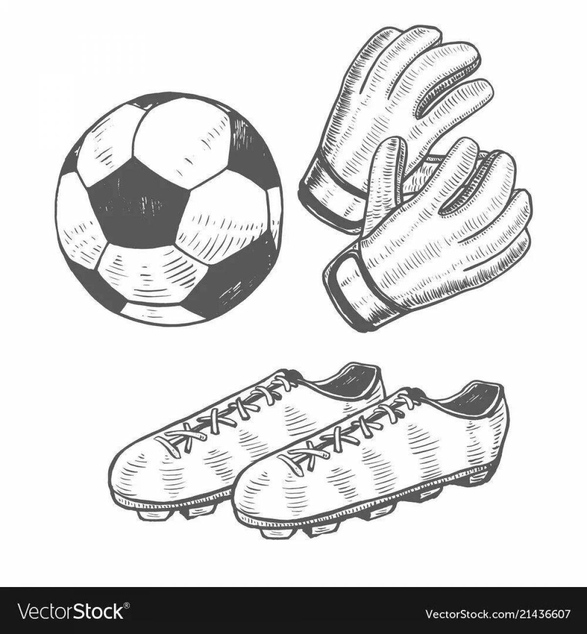 Complex football boots coloring book