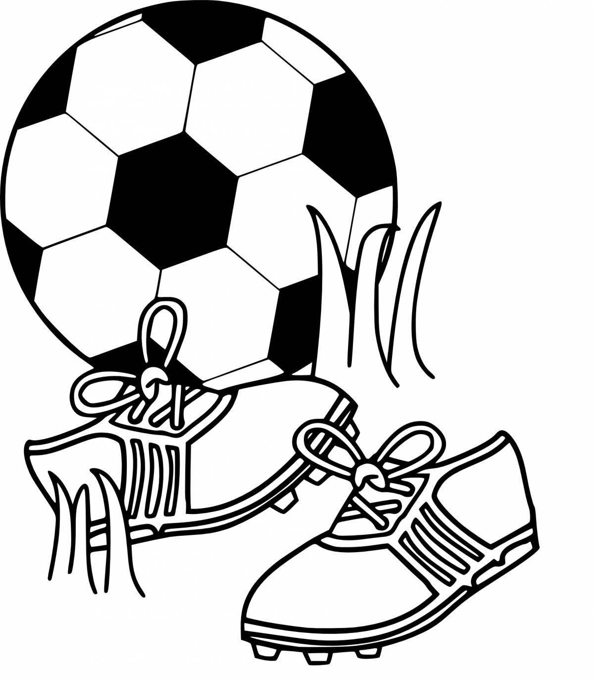 Coloring creative football boots