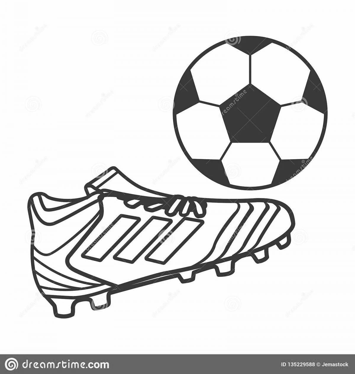 Coloring art football boots