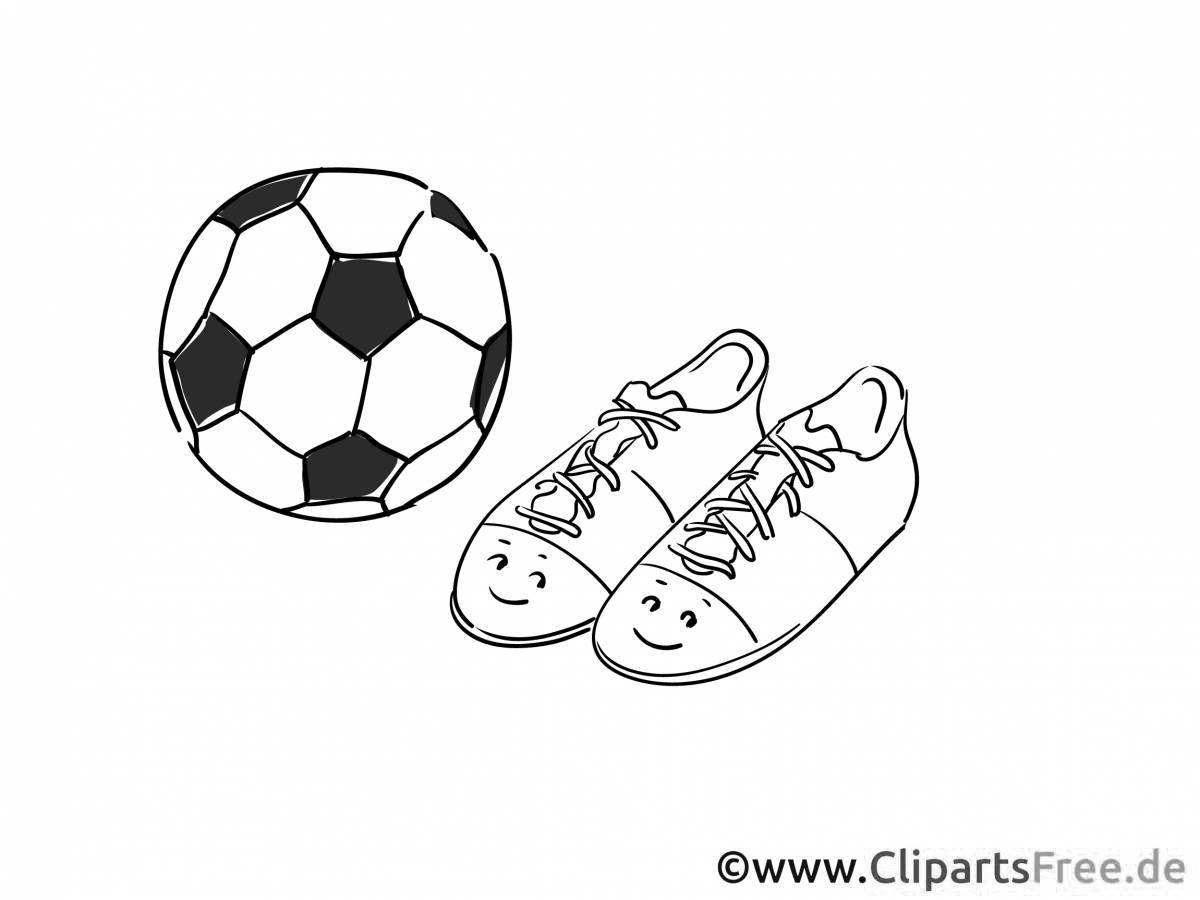 Refreshing football boots coloring page