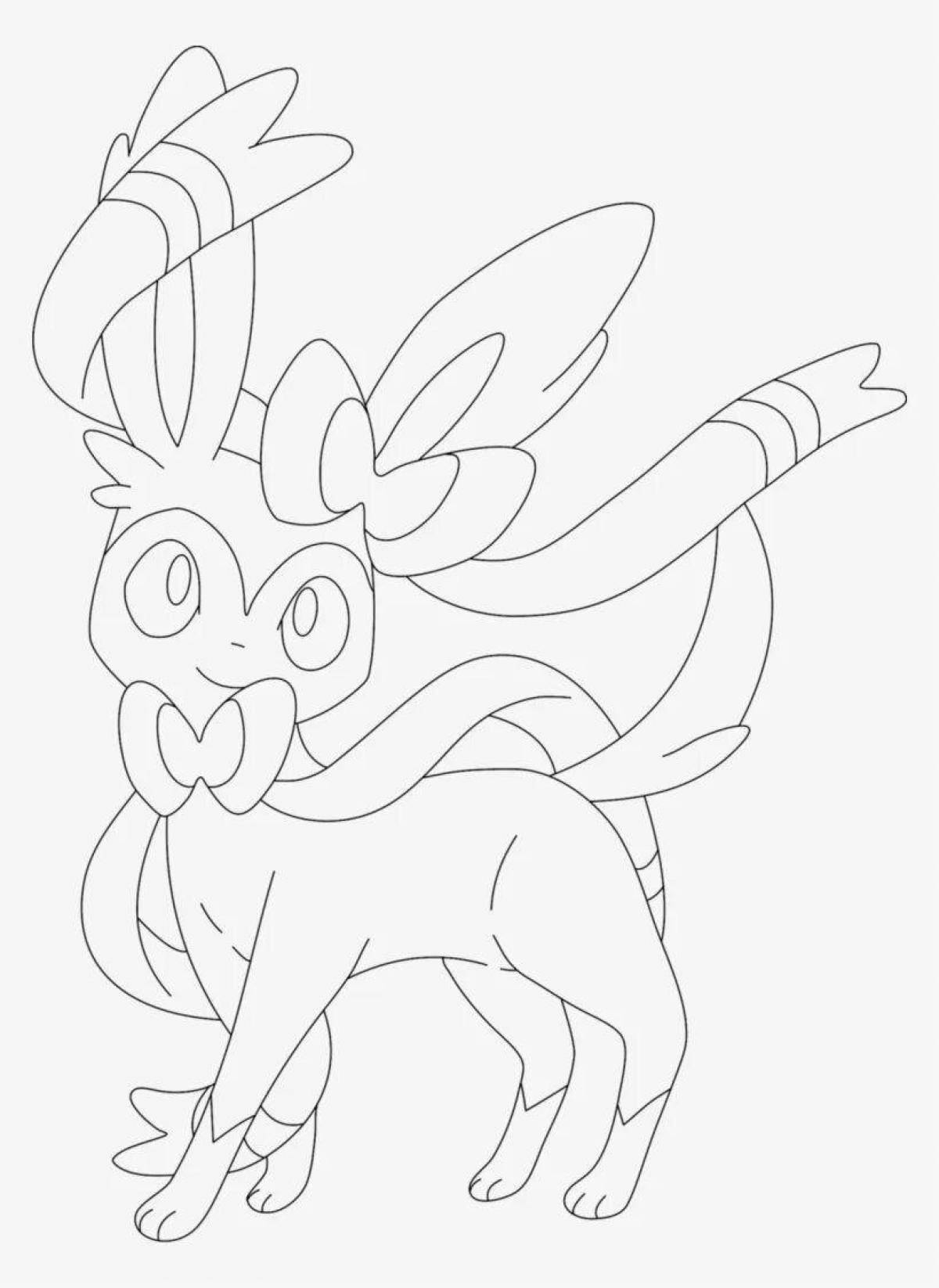Photo Exquisite coloring pokemon sylveon
