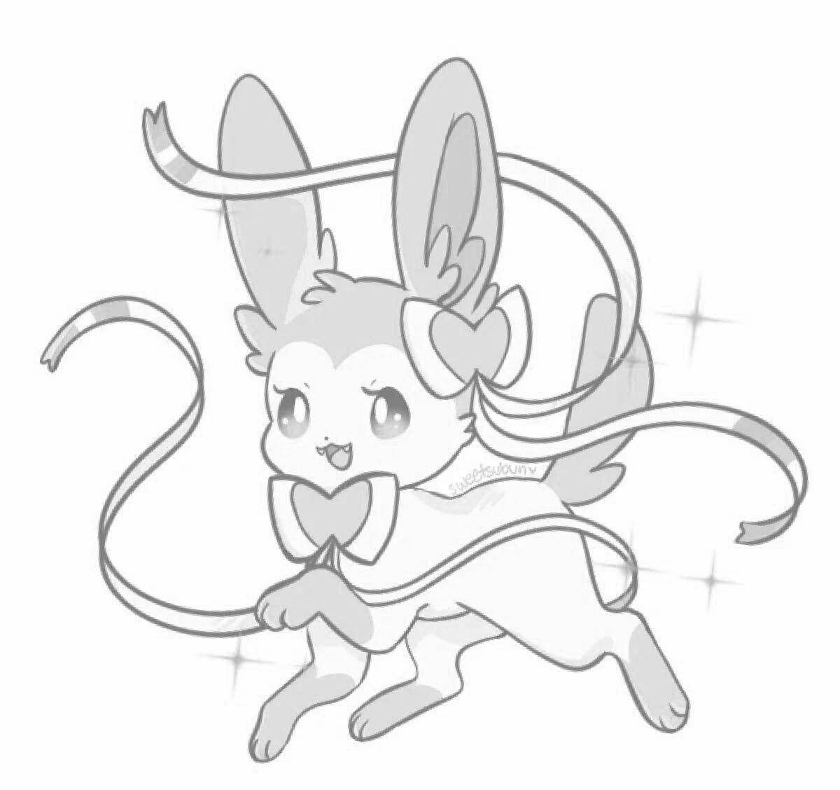 Photo Radiant coloring page pokemon sylveon
