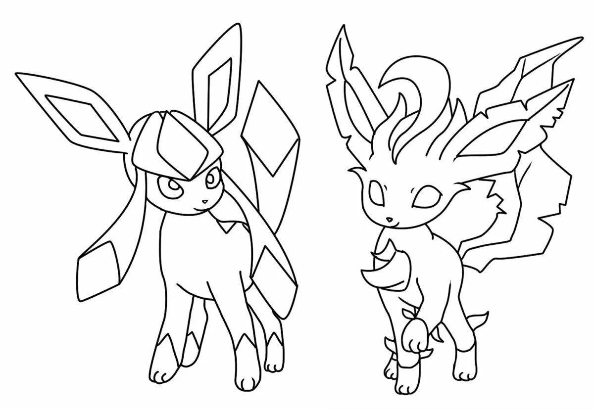 Photo Sylveon cute pokemon coloring book