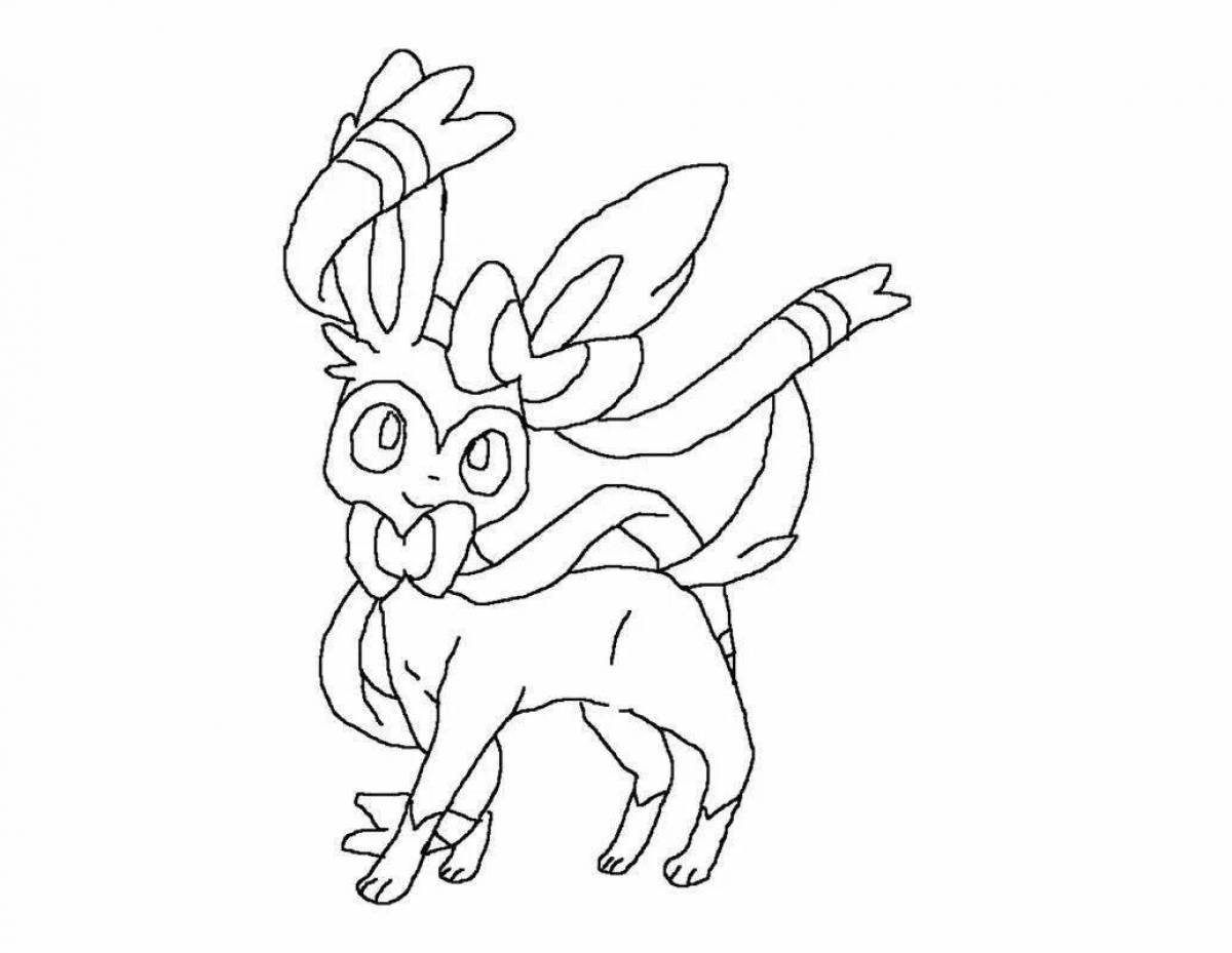 Photo Sylveon humorous coloring book