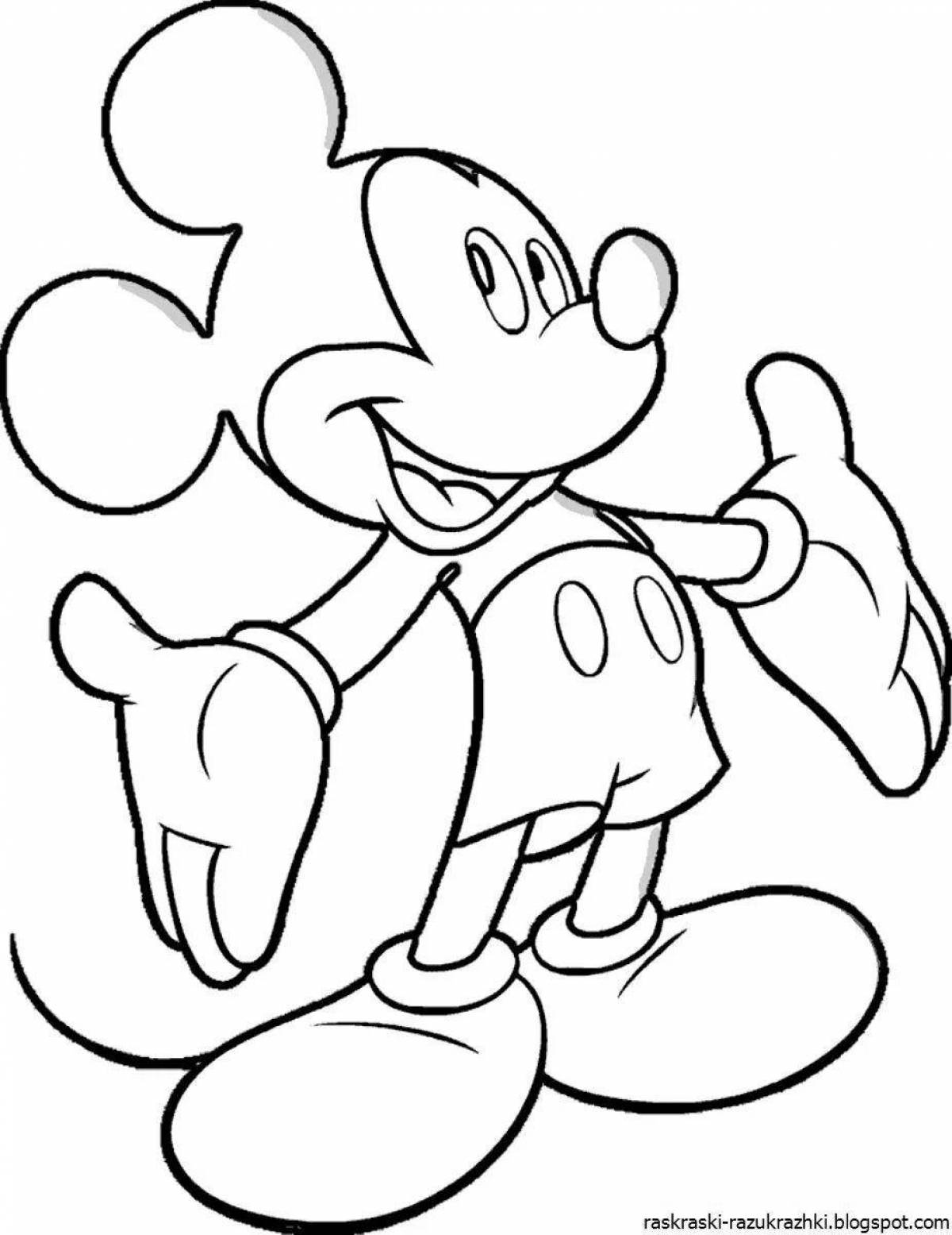 Coloring page of a fun cartoon character