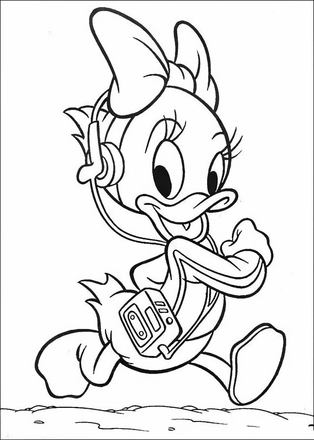 Coloring book colorful cartoon character