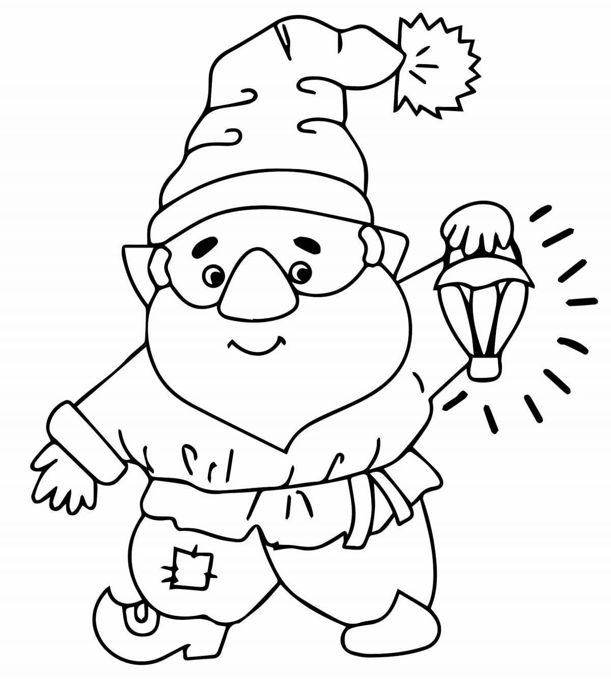 Christmas coloring wild dwarf