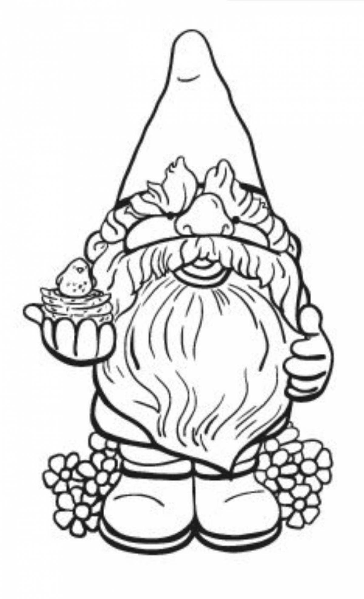 Christmas coloring merry dwarf