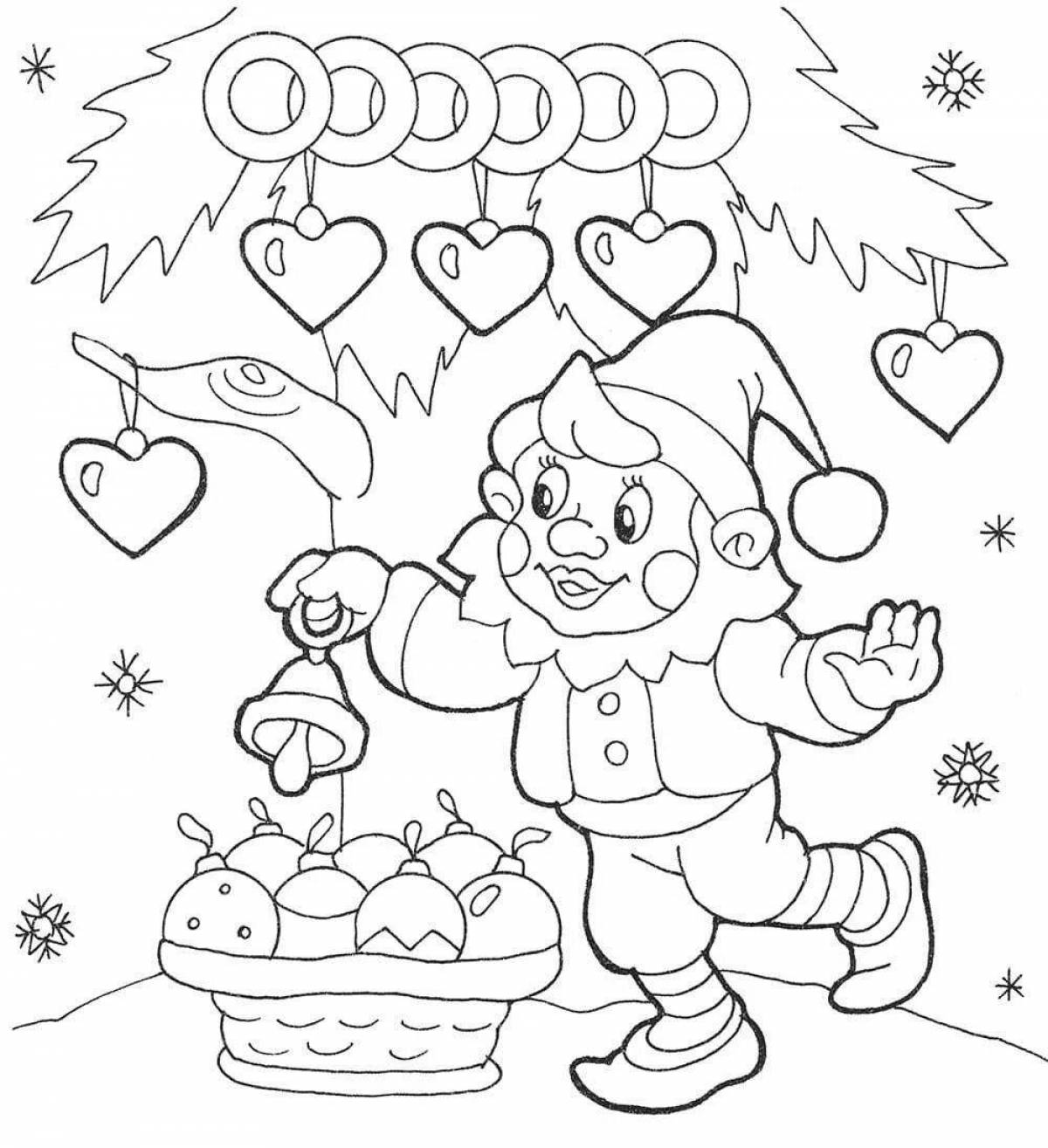 Christmas coloring live gnome