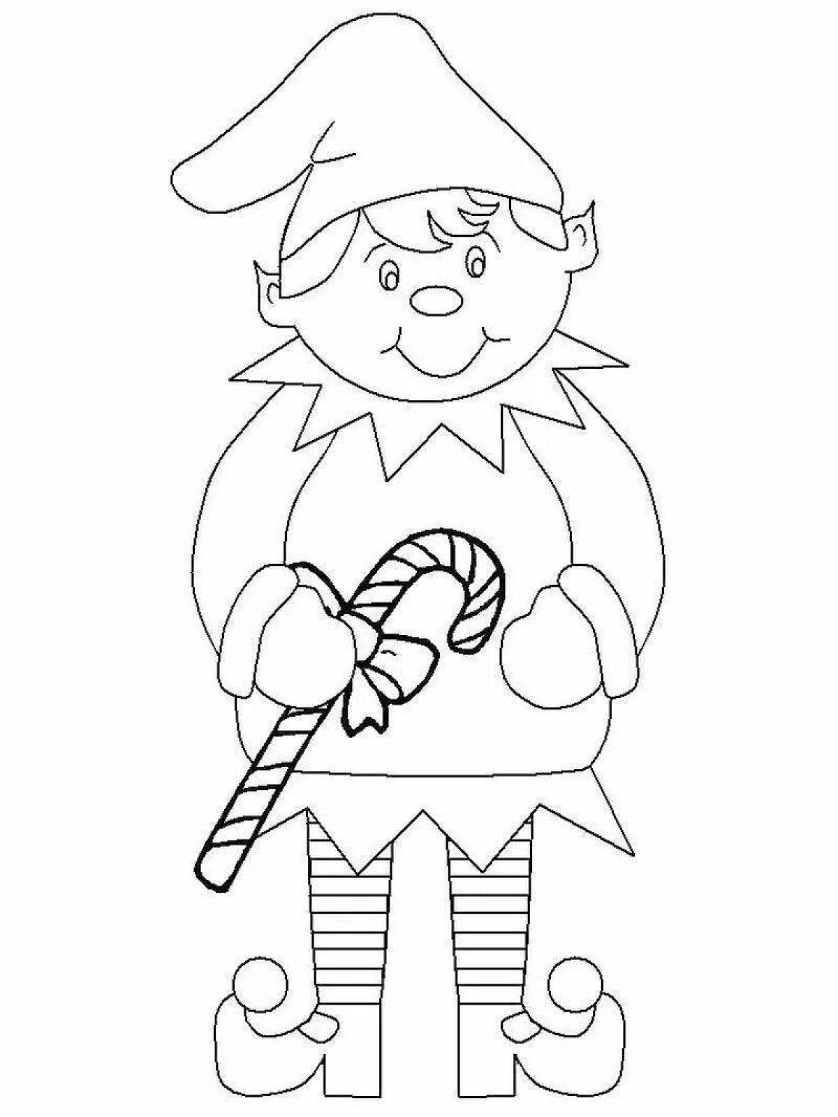 Exciting gnome Christmas coloring book