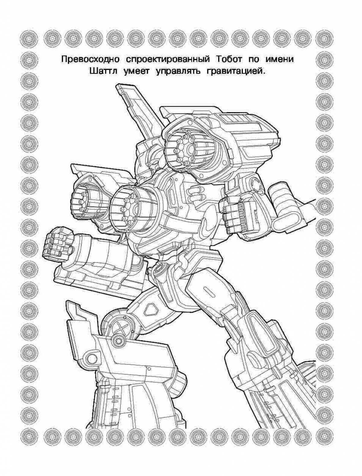Cute tobot z coloring book