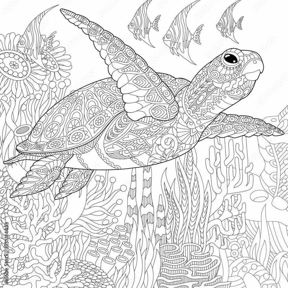 Раскраска веселая ящерица антистресс