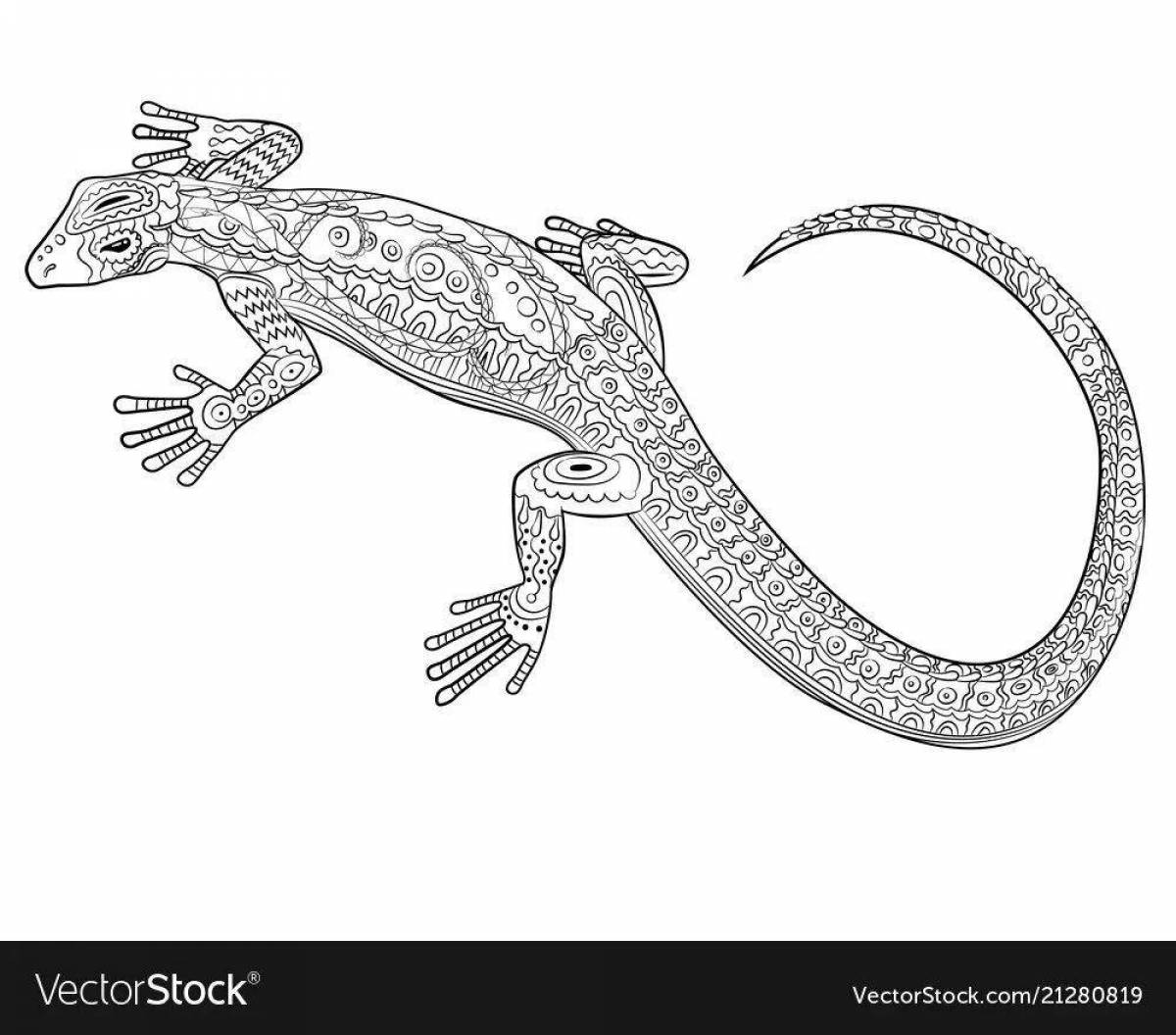Magic lizard antistress coloring book