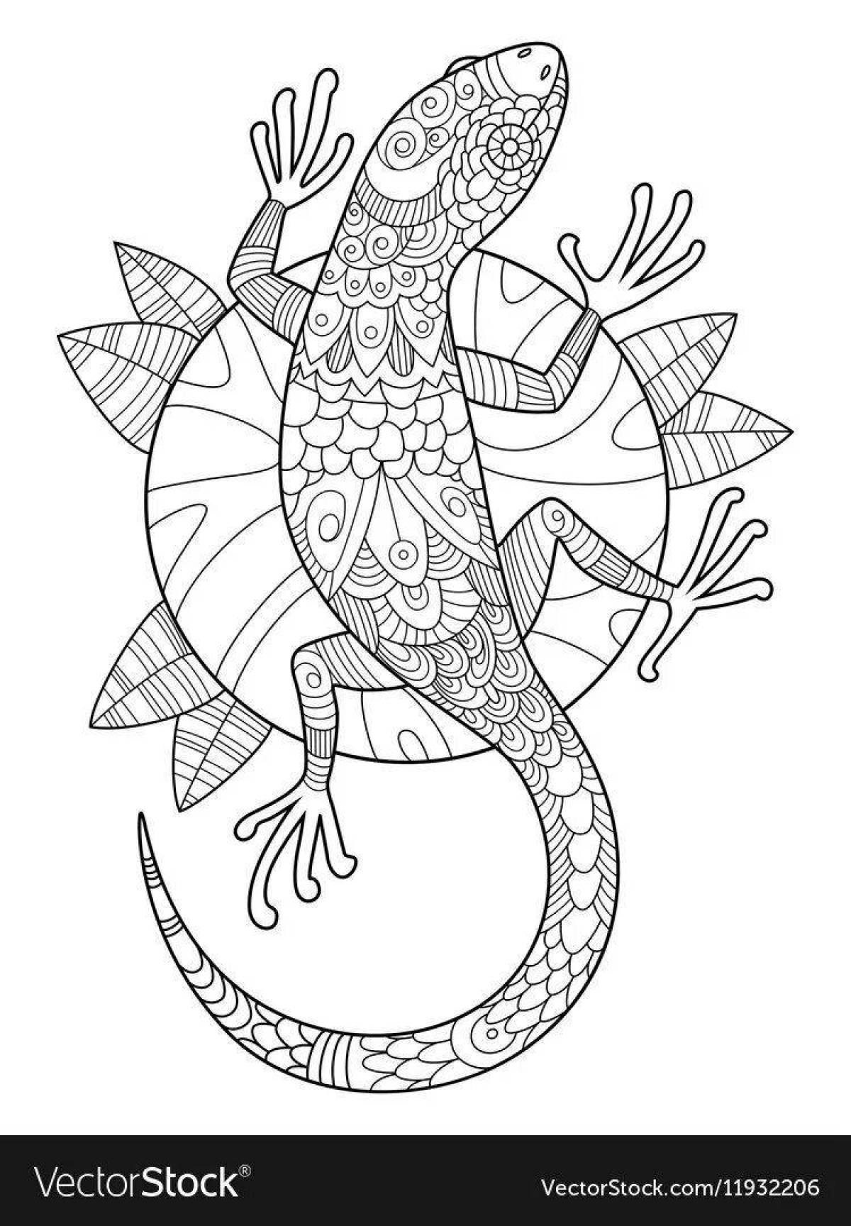 Colouring sweet lizard antistress