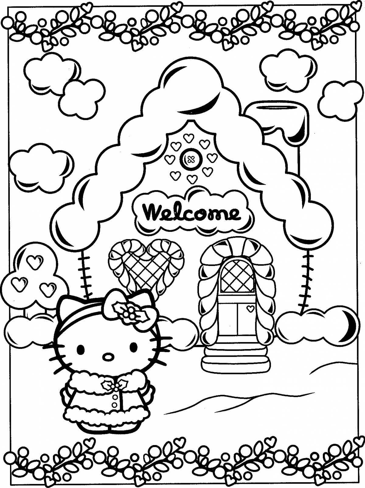 Kitty's holiday Christmas coloring book