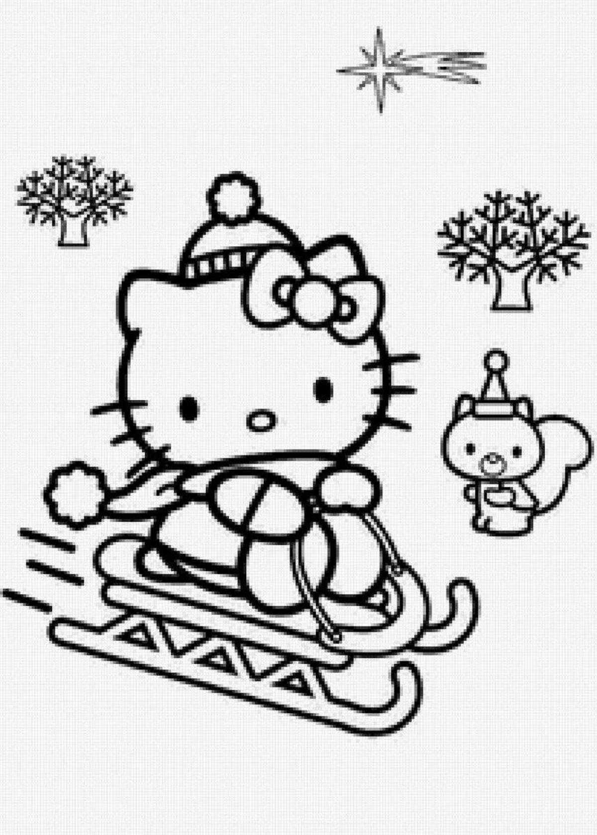 Sparkling kitty christmas coloring book