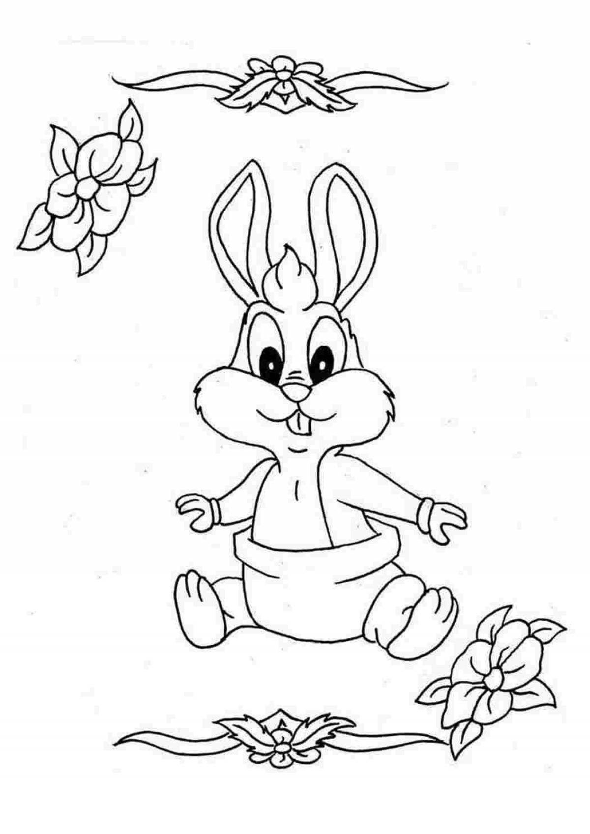Coloring book brave rabbit
