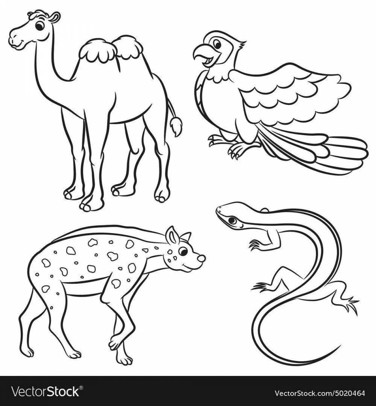 Majestic desert animal coloring pages