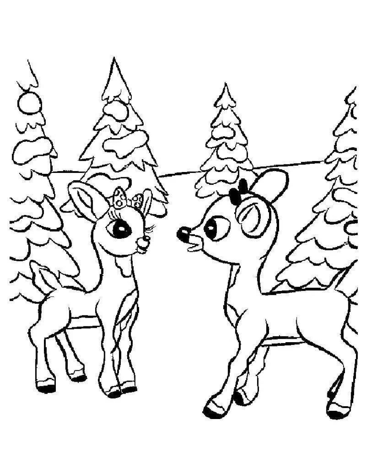 Неотразимая раскраска baby deer