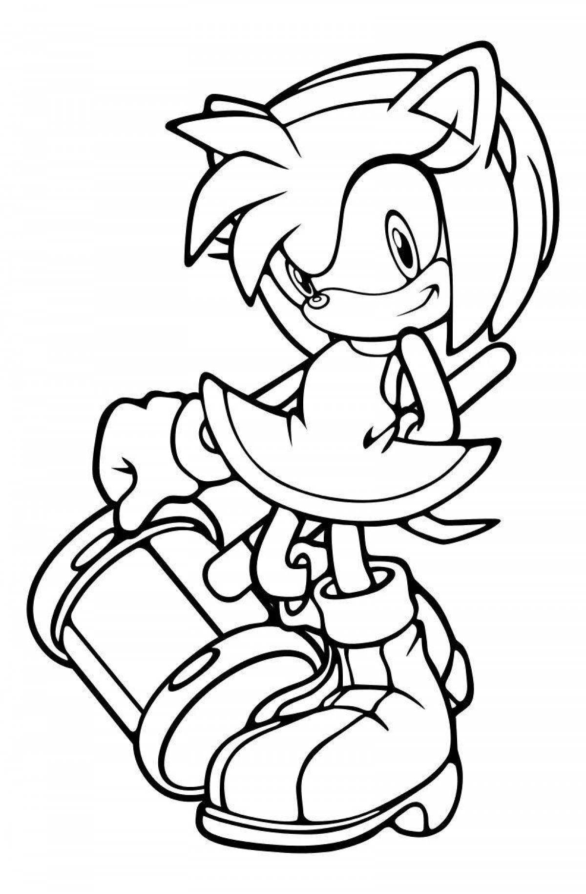 Radiant coloring page sonic girlfriend