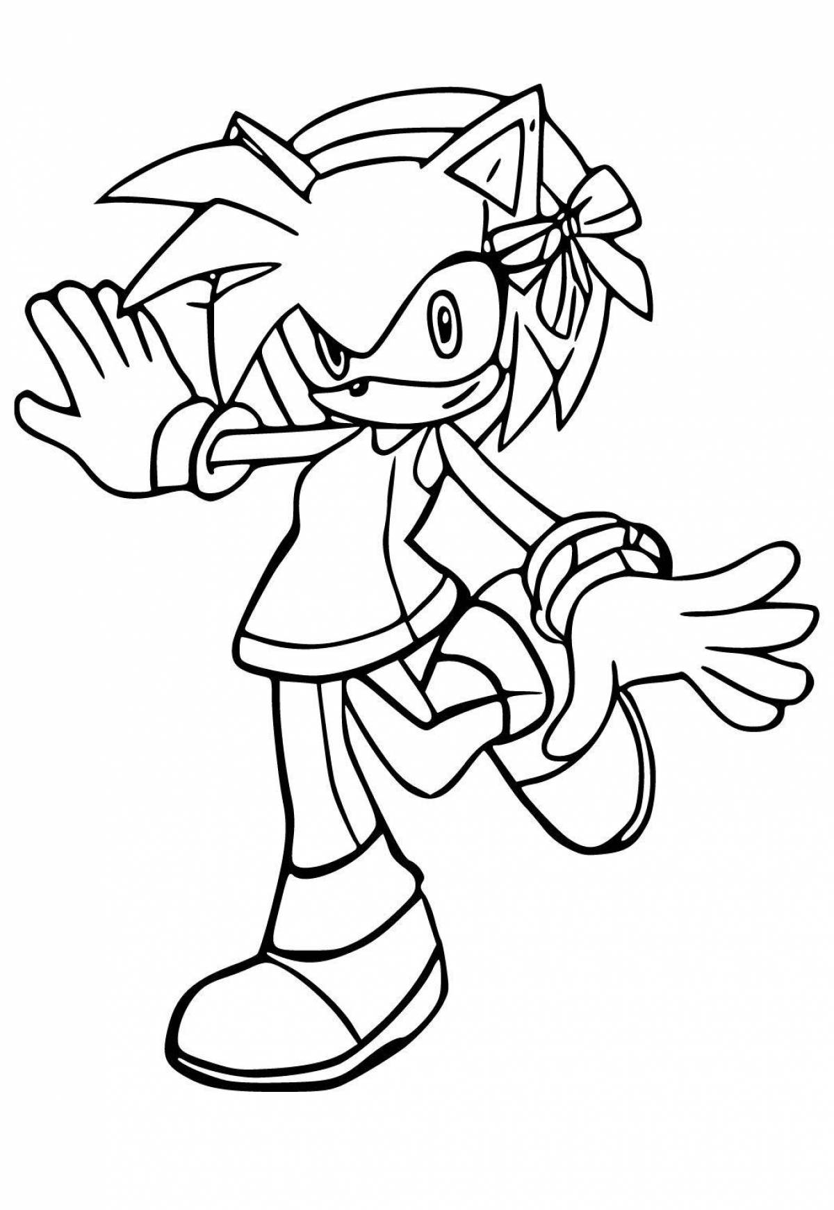 Animated coloring sonic girlfriend