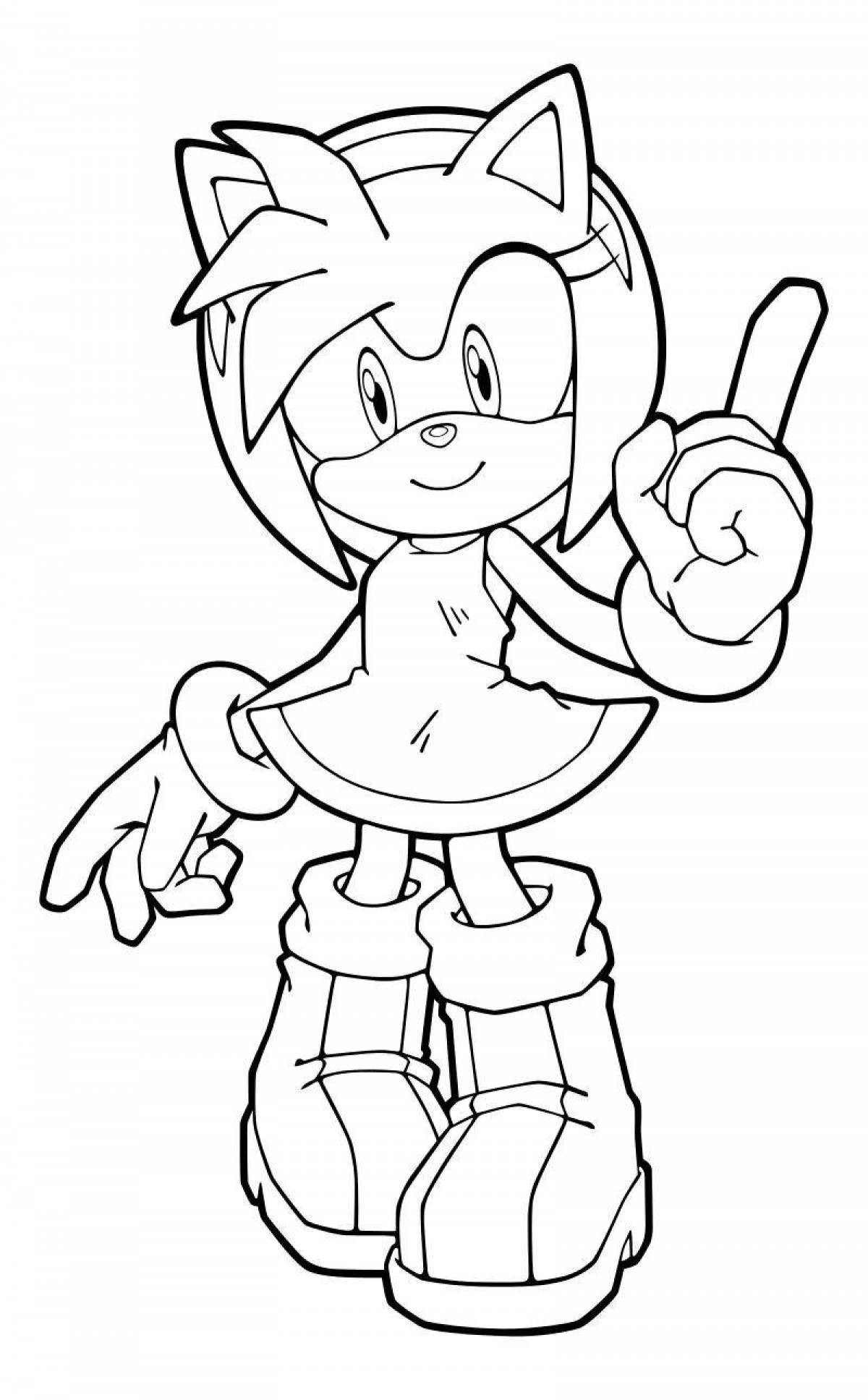 Tempting sonic girlfriend coloring book