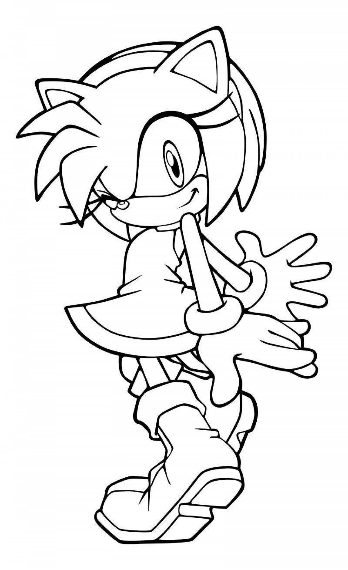 Attractive coloring sonic girlfriend
