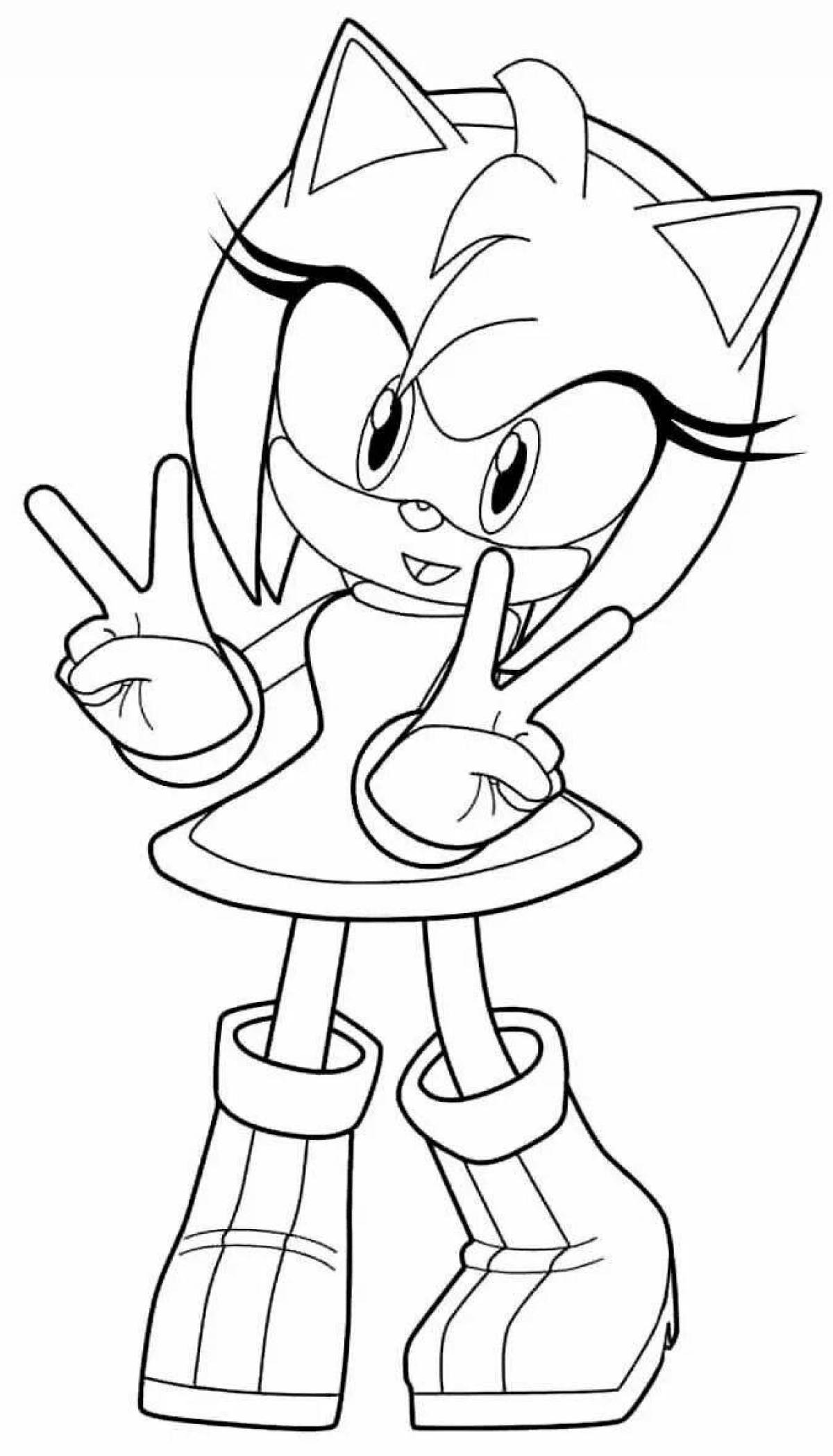 Gorgeous coloring sonic girlfriend