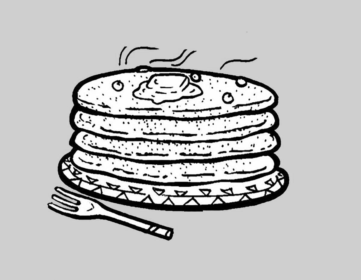 Attractive carnival pancake coloring page