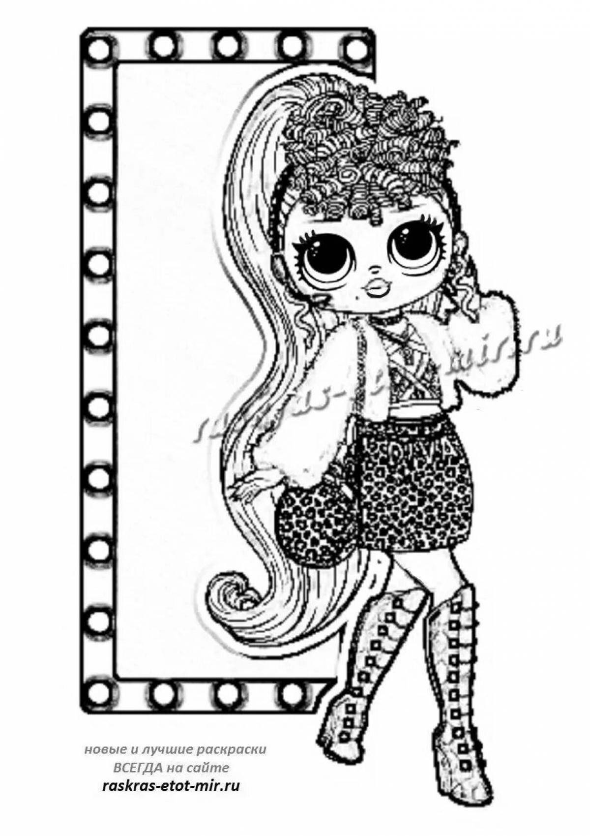 Omg dolls glitter coloring pages
