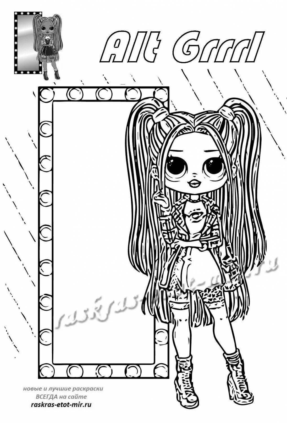 Omg dolls glowing coloring pages
